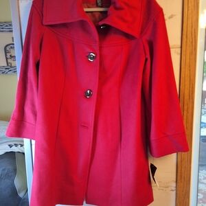 NWT Alfani Chic Scarlet Women's Pea Coat Size 4